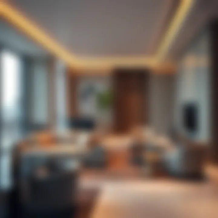 Interior design showcasing modern amenities