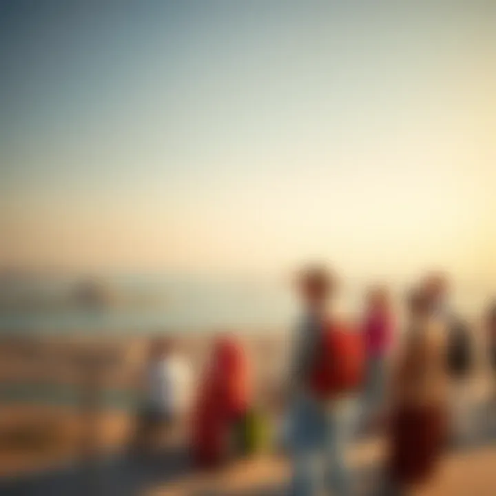 Visitors enjoying the scenic views on Al Noor Island
