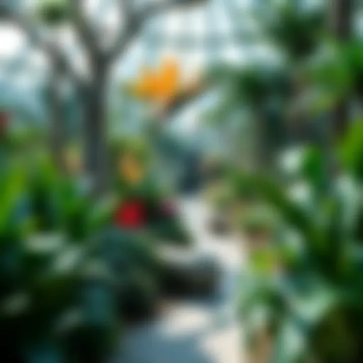 Botanical diversity showcasing rare plant species