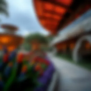 Unique landscape design elements of the Magical Garden