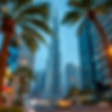 Commercial developments adjacent to the Burj Khalifa