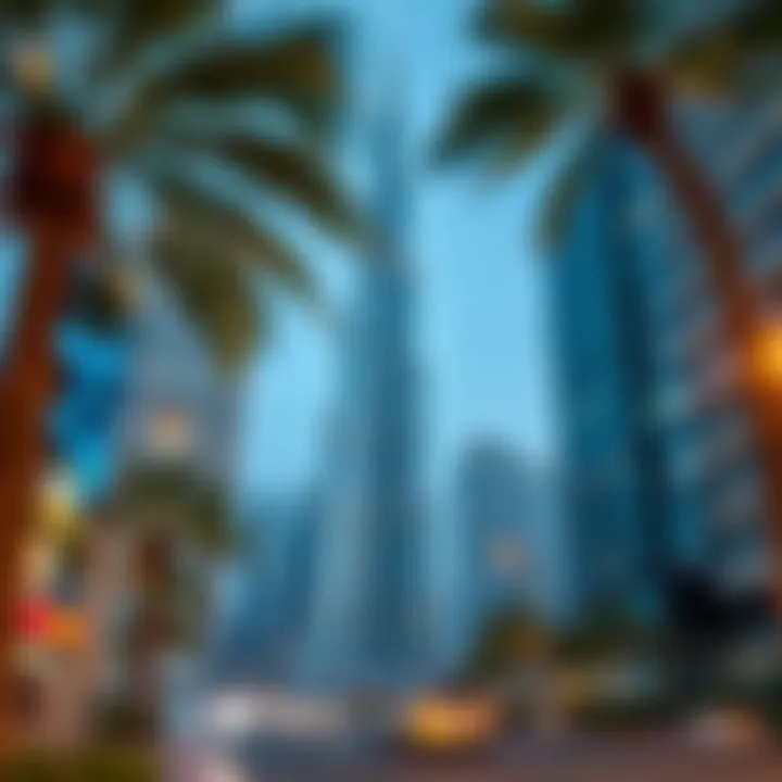 Commercial developments adjacent to the Burj Khalifa