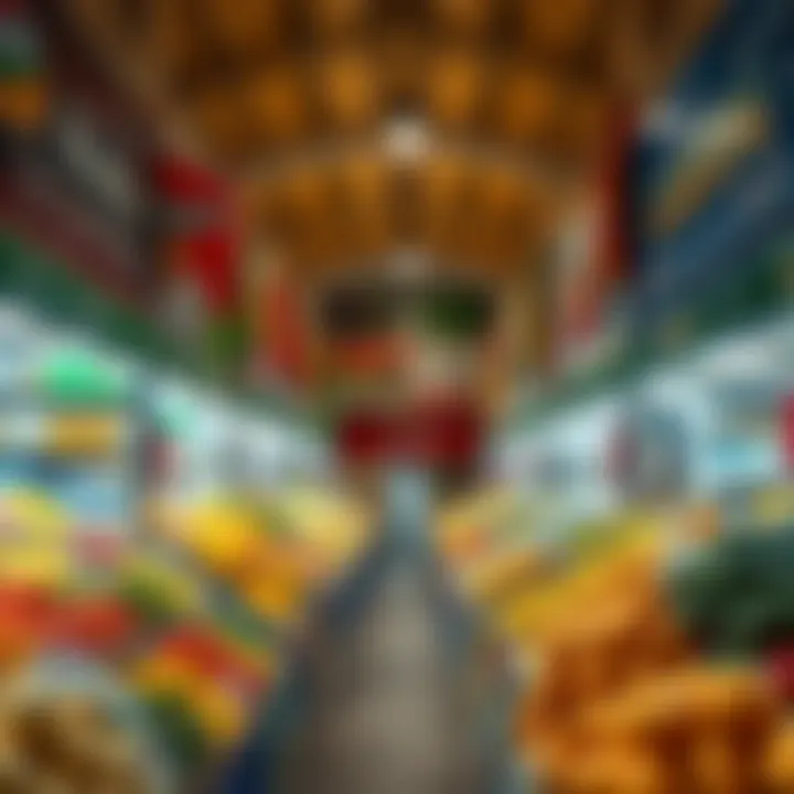 Aweer Market Interior Interior view of the bustling Aweer Fruit Market with fresh produce