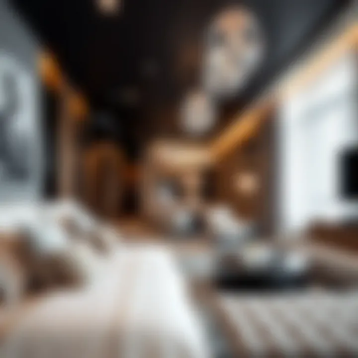 Luxury hotel apartment interior showcasing modern design