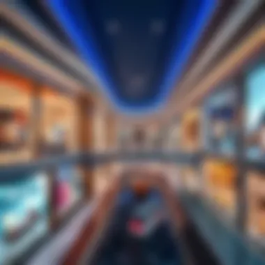 Luxury Shopping in Dubai's Modern Malls Luxurious shopping mall with high-end boutiques