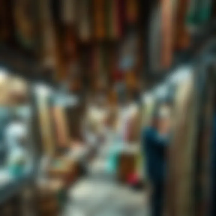 Traditional Souk Experience in Dubai Vibrant souk in Dubai with traditional textiles
