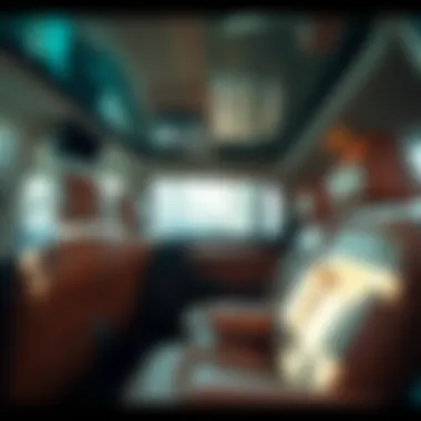 Interior of a modern taxi showcasing comfort and amenities