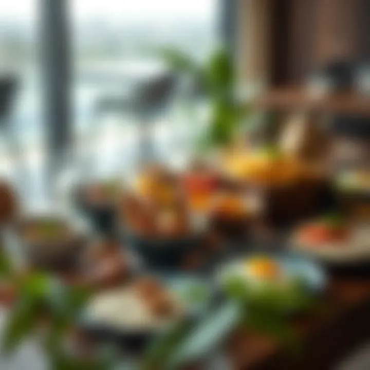 International Breakfast Offerings A delightful assortment of international breakfast dishes from various cultures served on a table.