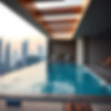 Rooftop Pool Experience in a Dubai Penthouse Trendy rooftop pool of a Dubai penthouse