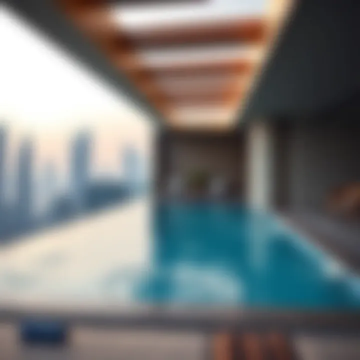 Rooftop Pool Experience in a Dubai Penthouse Trendy rooftop pool of a Dubai penthouse