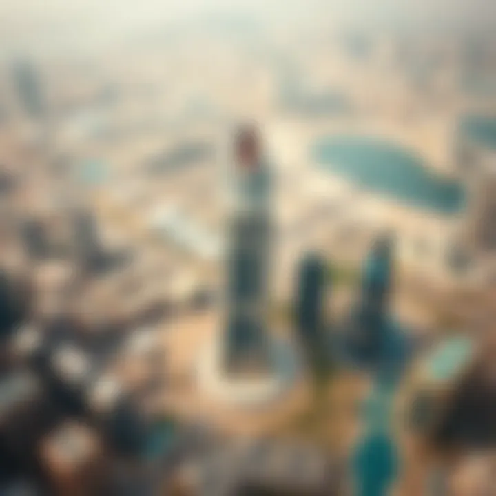Aerial View of Citygate in Dubai Aerial view of Dubai showcasing Citygate
