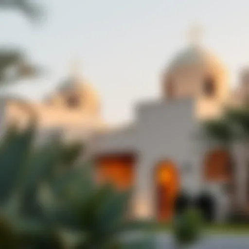 Traditional Emirati architectural design showcasing wind towers
