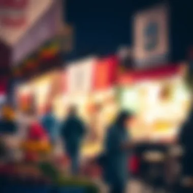 A market scene displaying the vibrant lifestyle in Dubai