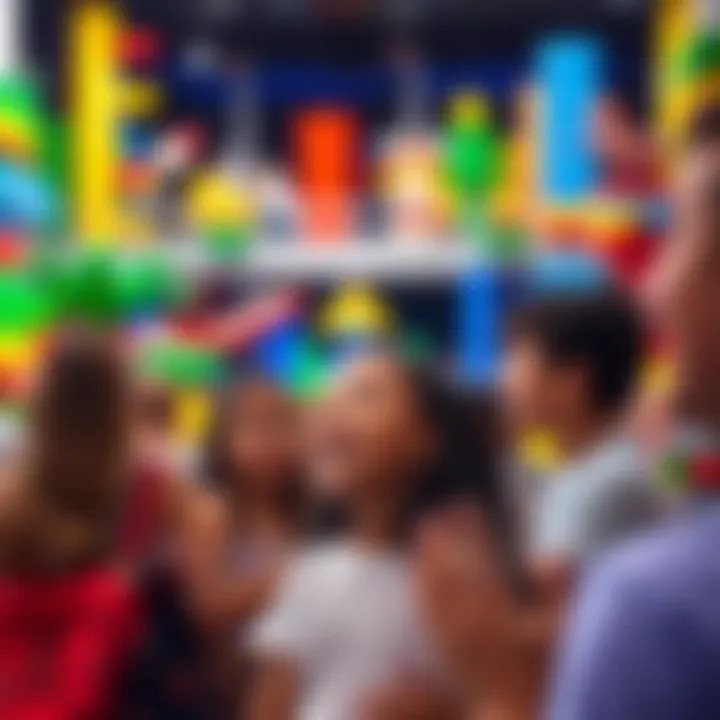 Engaged visitors enjoying various attractions at LEGO Land Dubai