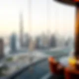 A luxurious view of Dubai's skyline showcasing opulence