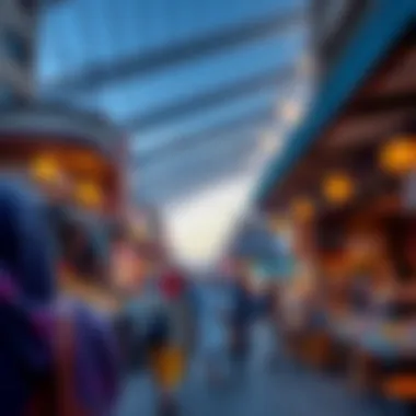 Vibrant Emirati Marketplace A vibrant marketplace representing the economic landscape
