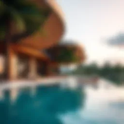 Stunning architecture of the Five Palm Club