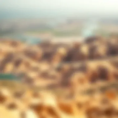 Diverse Topographical Features of Dubai's Hills A panoramic view highlighting the diverse topographical features of the hills surrounding Dubai.