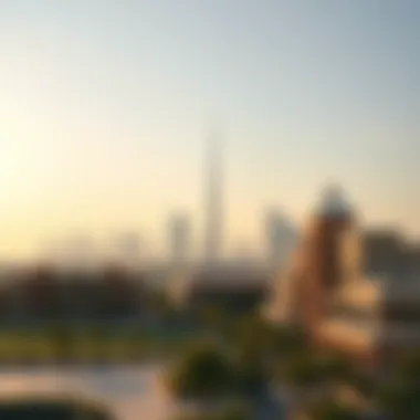 Scenic view of Dubai skyline with Damac Maison properties