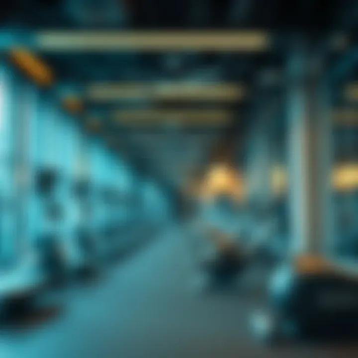 An interior shot highlighting the advanced fitness equipment available at Marina Gym.