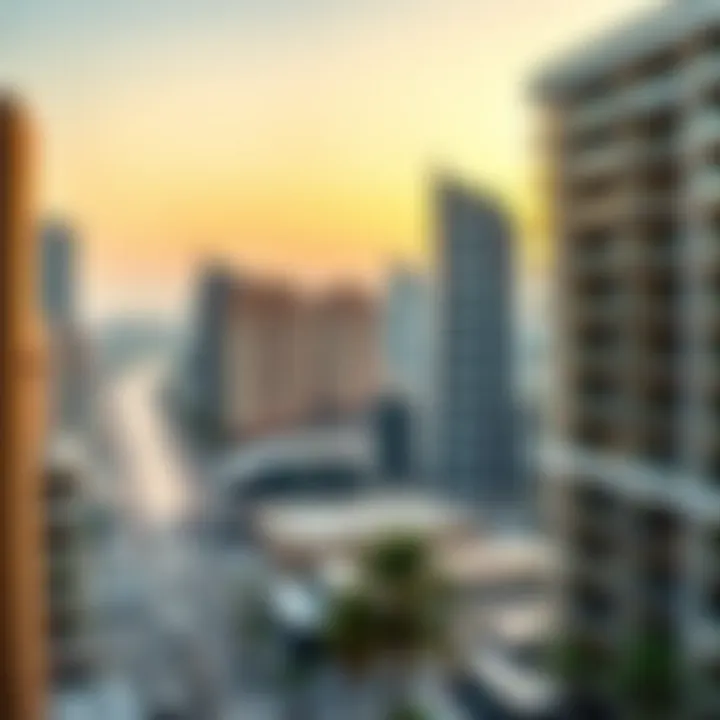 A panoramic view of Bur Dubai showcasing modern architecture and vibrant city life.