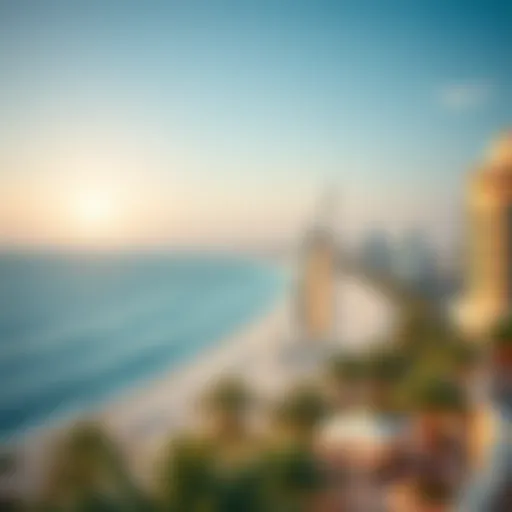 Panoramic view of Sharjah's open beach