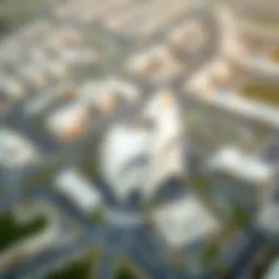 Aerial view of the Shams Sharjah Project highlighting modern architecture