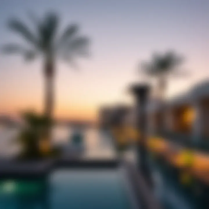 Serene auditory ambiance around Palm Jumeirah properties