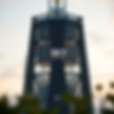 Elevated view showcasing the Sky Tower's structure