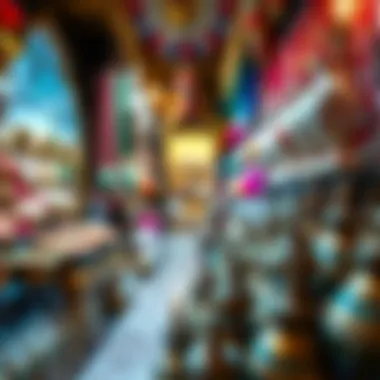 A vibrant display of traditional Dubai souvenirs showcasing rich culture.