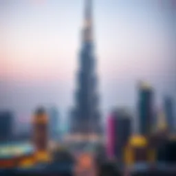 Stunning view of the Twin Towers against the Dubai skyline