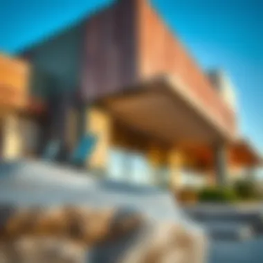 Close-up of eco-friendly materials used in coastal architecture