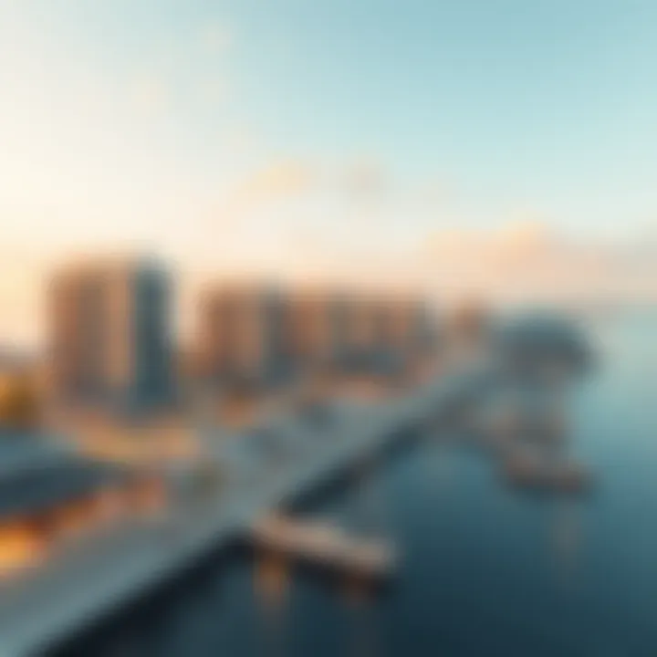 Concept illustration of future waterfront developments in Dubai