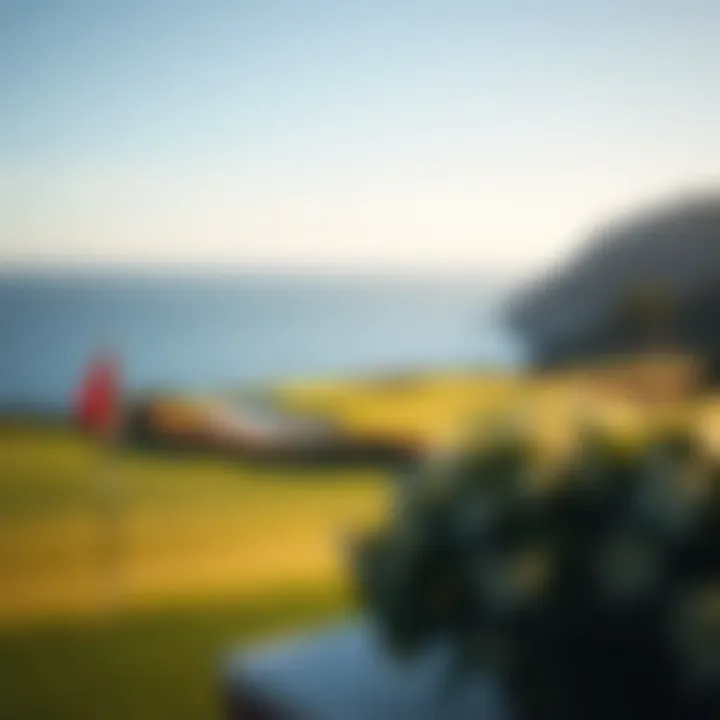 A serene coastal golf course offering stunning views of the ocean