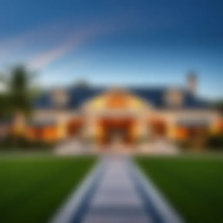 An elegant clubhouse that embodies luxury and tradition in the heart of a golf resort