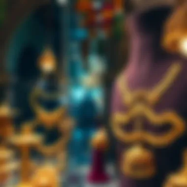 Elegant gold jewelry showcasing craftsmanship