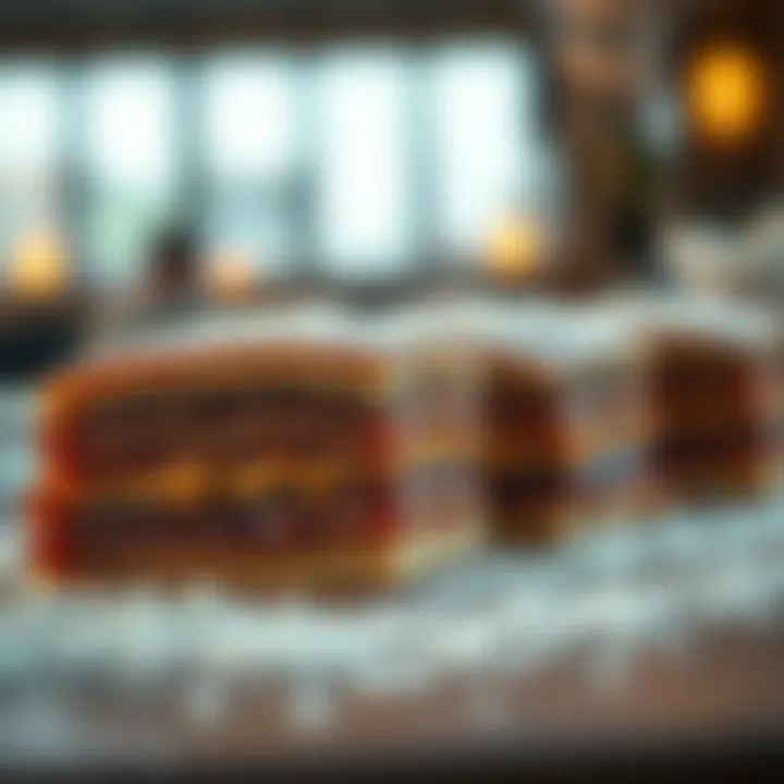 Decadent Turkish Dessert Delight A close-up of a delicious Turkish dessert, featuring intricate details and textures