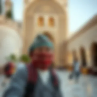 Traveler exploring UAE culture and lifestyle