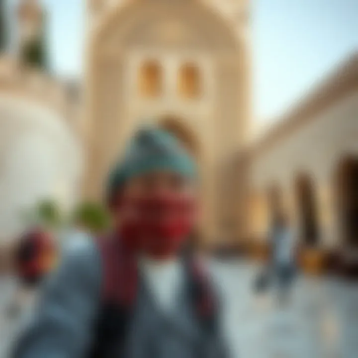 Traveler exploring UAE culture and lifestyle