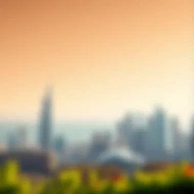 Skyline Beauty of Visa-Free Destinations Stunning skyline view of a visa-free destination from Dubai