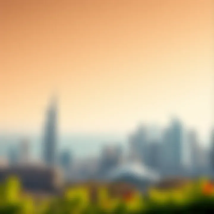 Skyline Beauty of Visa-Free Destinations Stunning skyline view of a visa-free destination from Dubai