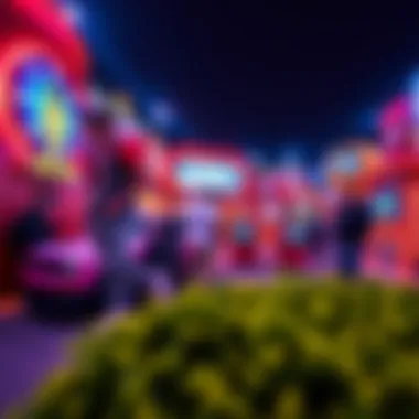 A panoramic view of various attractions available at the VR Park.