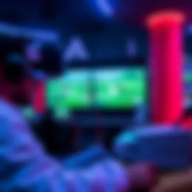 An immersive virtual reality gaming experience inside the park.