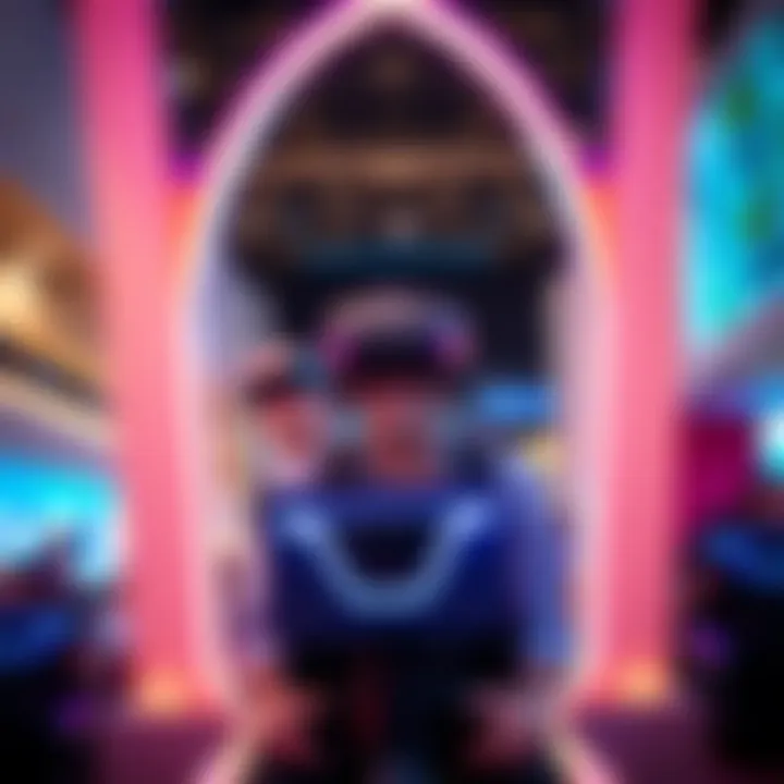 Visitors enjoying a thrilling ride within the VR Park.