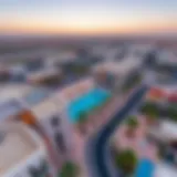 Aerial view of Wasl Village showcasing its modern architecture
