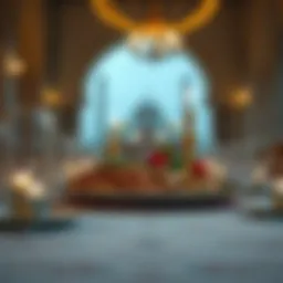 Traditional Iftar meal setup during Ramadan