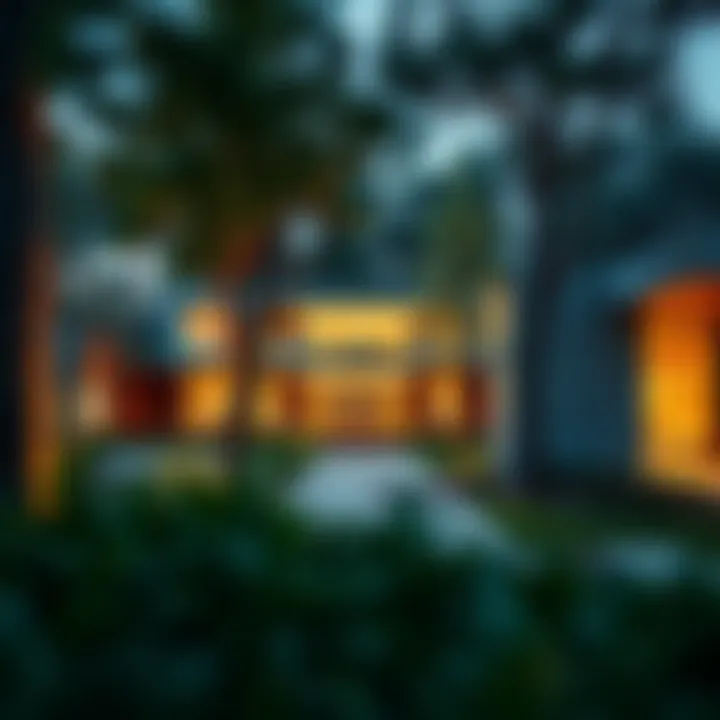 Modern architectural design of a forest villa