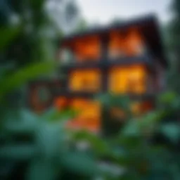 A stunning forest villa nestled among lush greenery