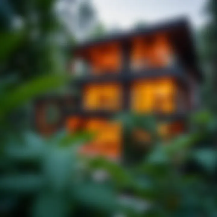 A stunning forest villa nestled among lush greenery