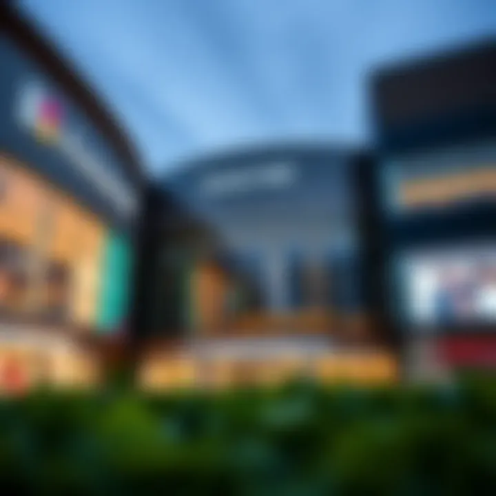 Modern Architectural Design of Forsan Central Mall Architectural exterior of Forsan Central Mall highlighting its modern design